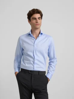 Silbon Formal Y Etiqueta·Camisas De Vestir-Camisa vestir espiga puño doble Celeste