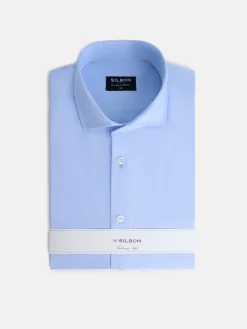 Silbon Formal Y Etiqueta·Camisas De Vestir-Camisa vestir espiga puño doble Celeste