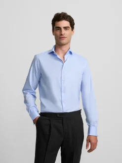 Silbon Formal Y Etiqueta·Camisas De Vestir-Camisa vestir espiga puño doble Celeste