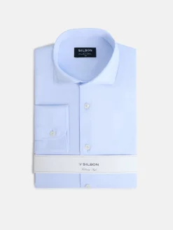 Silbon Formal Y Etiqueta·Camisas De Vestir-Camisa vestir puño simple celeste clara Celeste&nbsp;claro