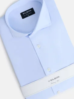 Silbon Formal Y Etiqueta·Camisas De Vestir-Camisa vestir puño simple celeste clara Celeste&nbsp;claro