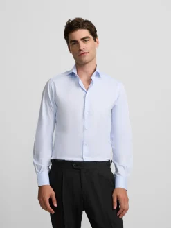 Silbon Formal Y Etiqueta·Camisas De Vestir-Camisa vestir puño simple celeste clara Celeste&nbsp;claro