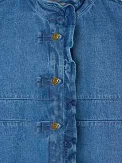 Silbon Camisas Y Blusas-Camisa volantes solapa Denim