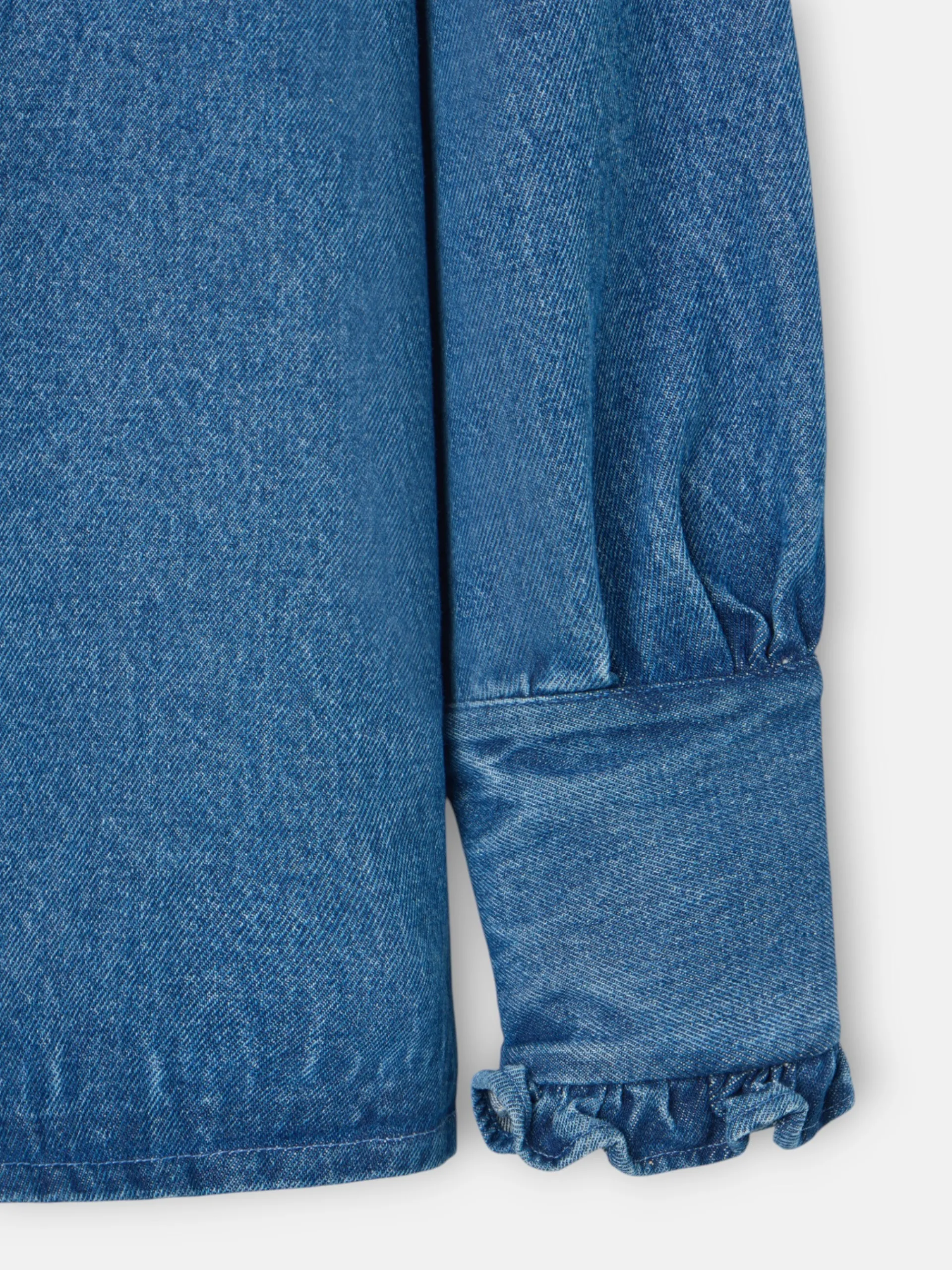 Silbon Camisas Y Blusas-Camisa volantes solapa Denim