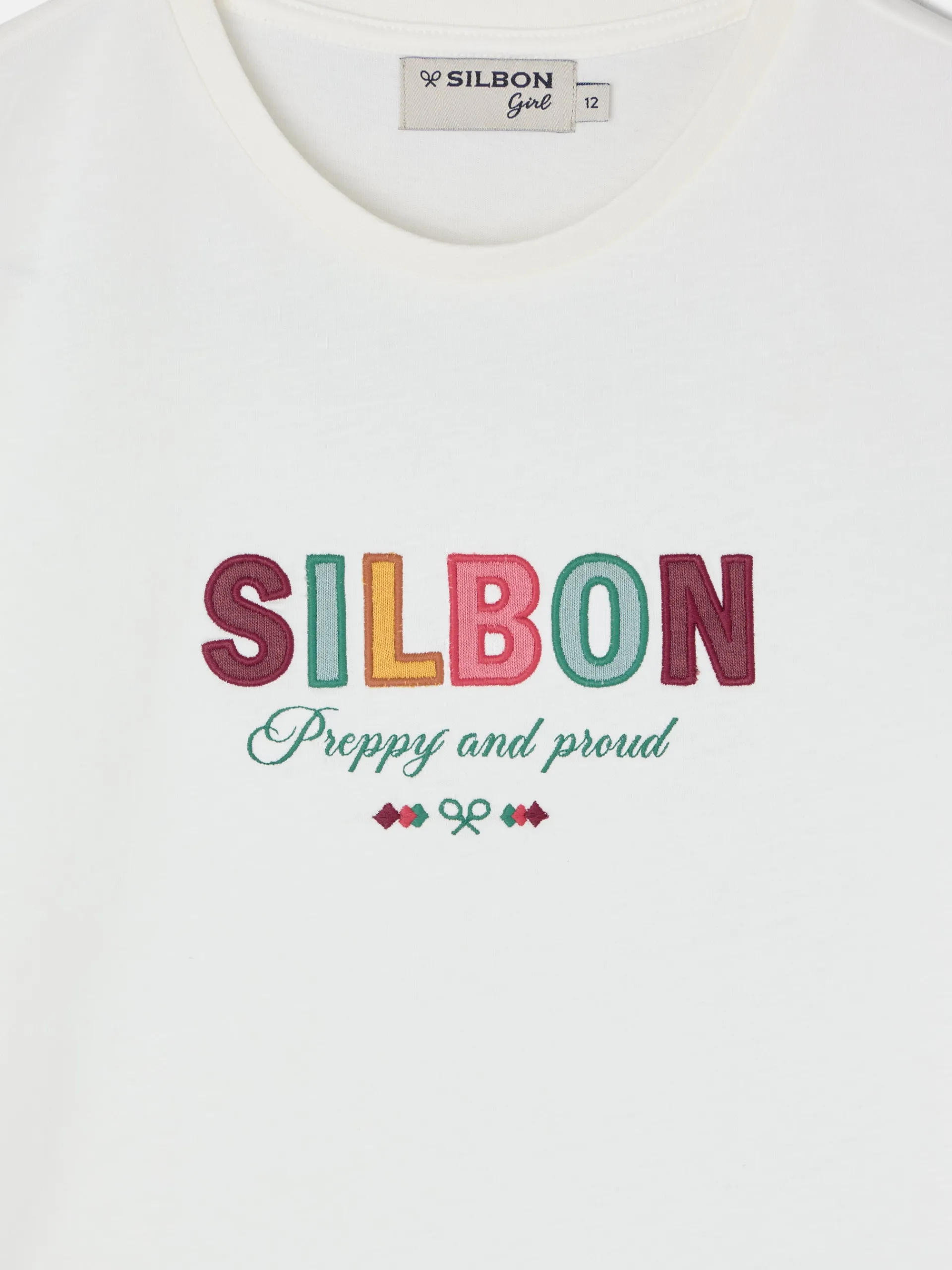 Silbon Camisetas Y Polos-Camiseta girl letras Blanca