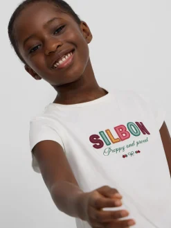 Silbon Camisetas Y Polos-Camiseta girl letras Blanca