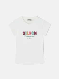 Silbon Camisetas Y Polos-Camiseta girl letras Blanca