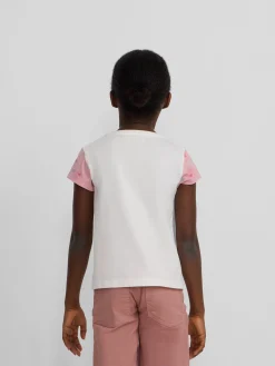 Silbon Camisetas Y Polos-Camiseta girl mangas estampadas Blanca