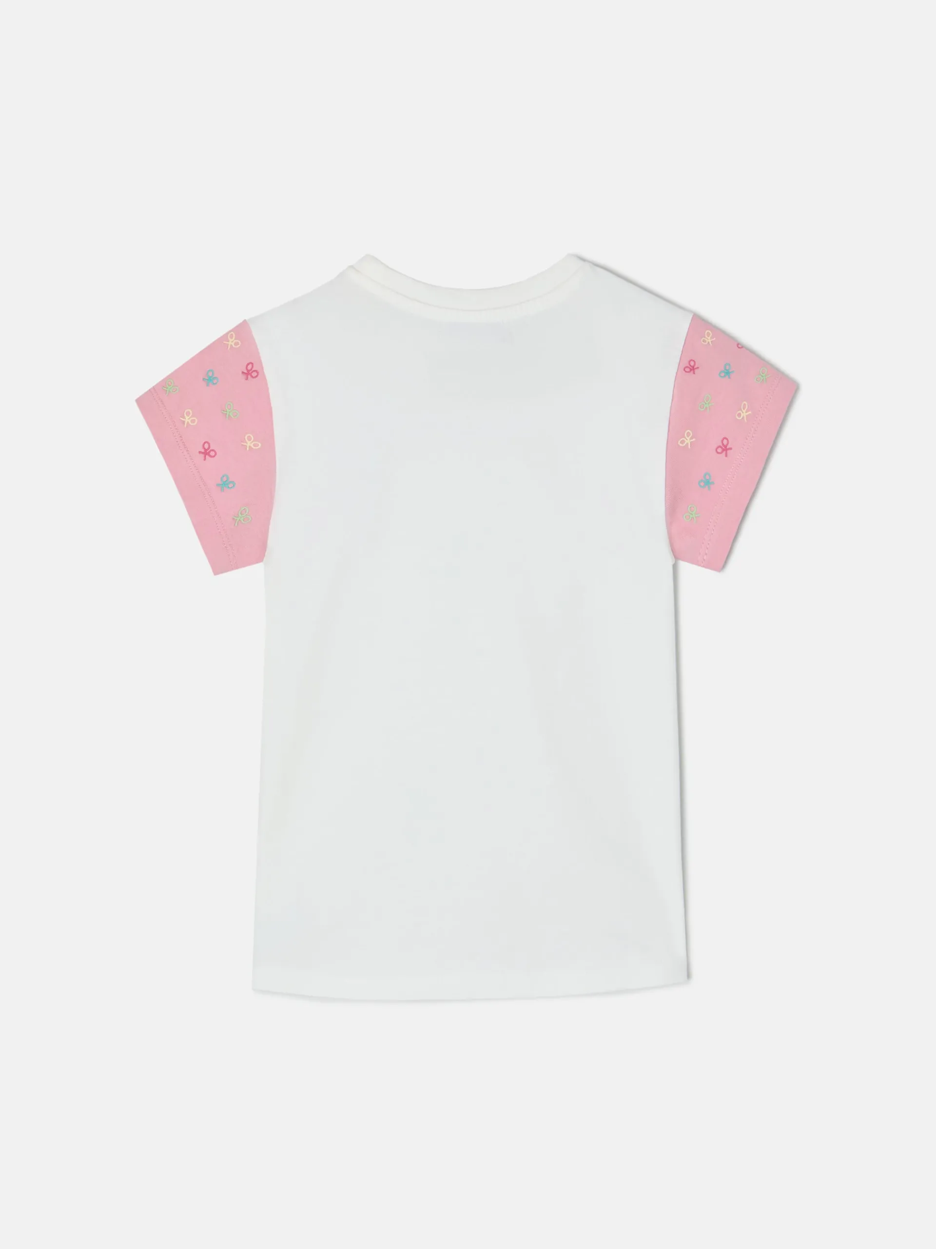 Silbon Camisetas Y Polos-Camiseta girl mangas estampadas Blanca