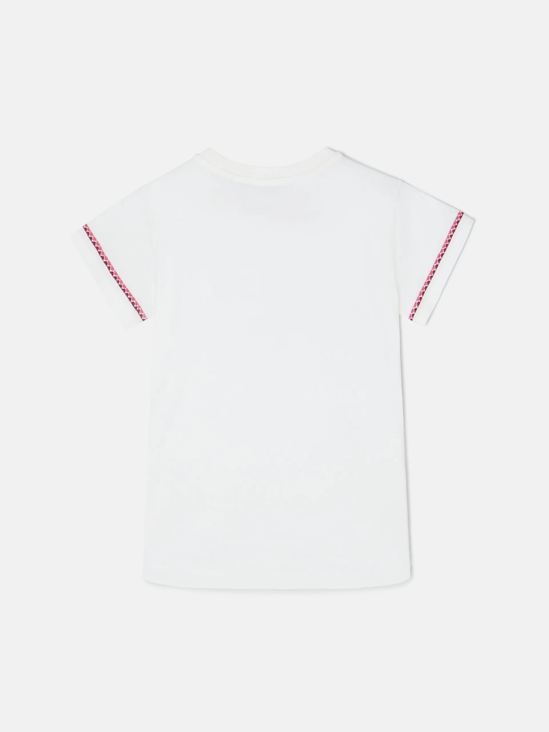 Silbon Camisetas Y Polos-Camiseta girl raqueta etnica multicolor blanca Blanco