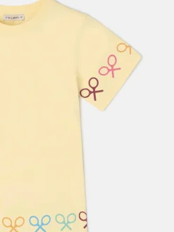 Silbon Camisetas Y Polos-Camiseta girl raquetas multicolor amarilla Amarillo