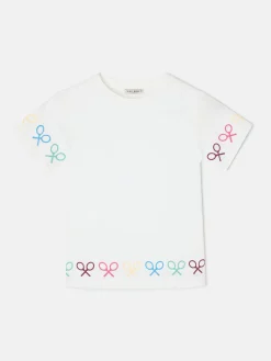 Silbon Camisetas Y Polos-Camiseta girl raquetas multicolor blanca Blanco