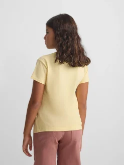 Silbon Camisetas Y Polos-Camiseta girl vibes amarilla Amarillo