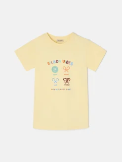 Silbon Camisetas Y Polos-Camiseta girl vibes amarilla Amarillo