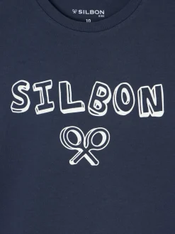 Silbon Camisetas-Camiseta kids letras multicolor azul marino Azul&nbsp;marino