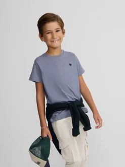 Silbon Camisetas-Camiseta kids minilogo Azul