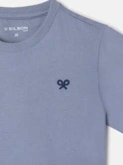Silbon Camisetas-Camiseta kids minilogo Azul