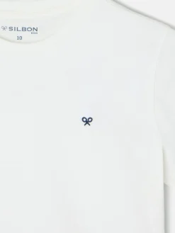 Silbon Camisetas-Camiseta kids minilogo blanca Blanco