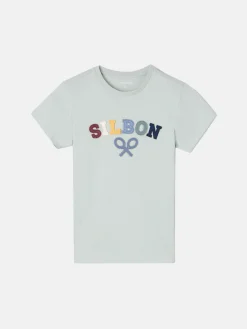 Silbon Camisetas-Camiseta kids raqueta media multicolor Verde
