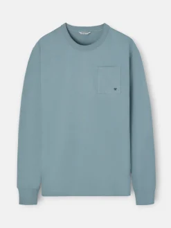 Silbon Smart Casual·Camisetas-Camiseta manga larga bolsillo Verde