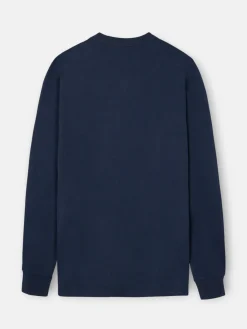 Silbon Smart Casual·Camisetas-Camiseta manga larga bolsillo azul marino Azul&nbsp;marino