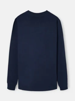 Silbon Smart Casual·Camisetas-Camiseta manga larga minilogo azul marino Azul&nbsp;marino