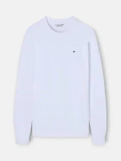 Silbon Smart Casual·Camisetas-Camiseta manga larga minilogo blanca Blanco