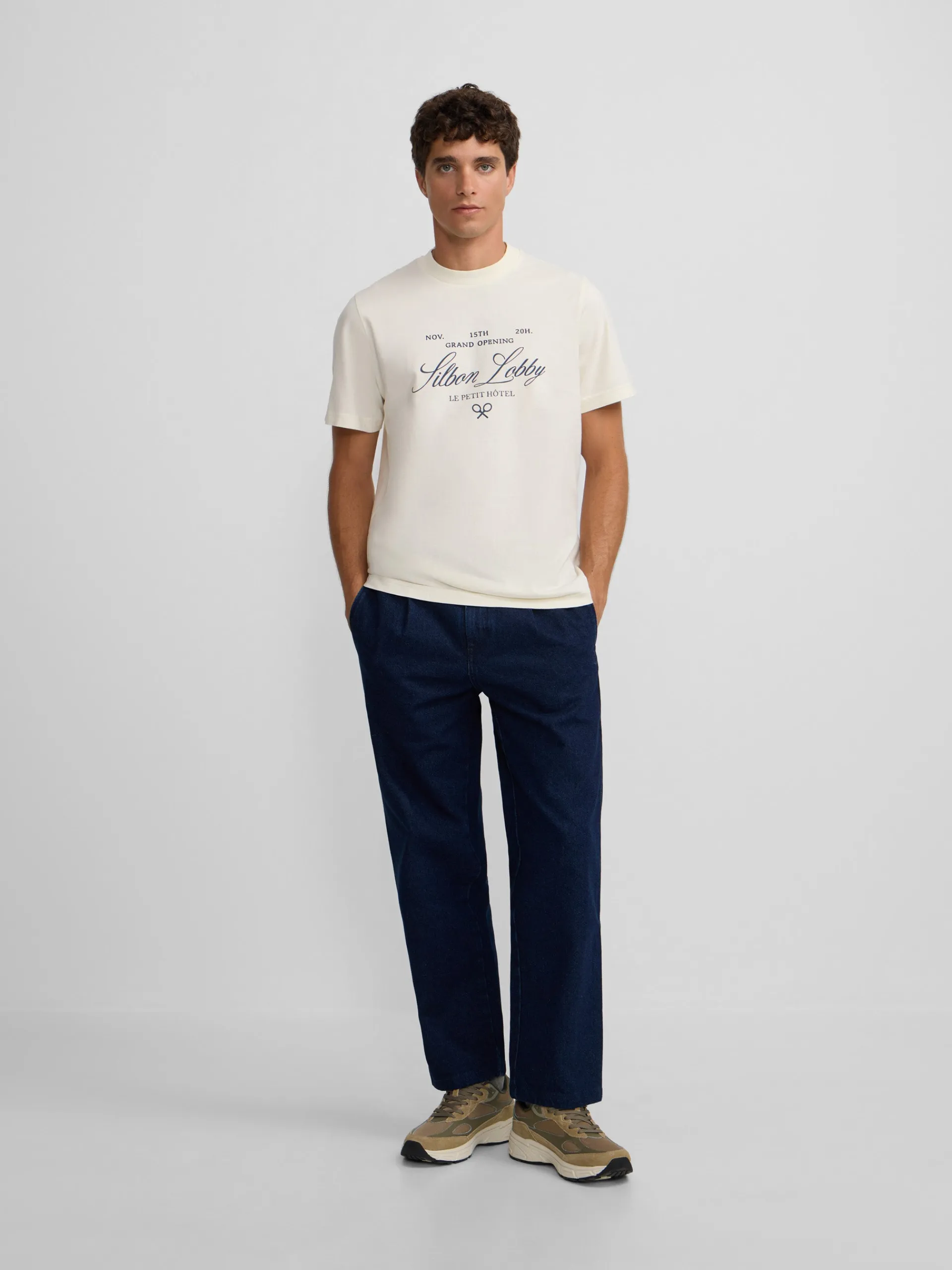 Silbon Smart Casual·Camisetas-Camiseta petit hotel Crema