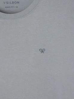 Silbon Smart Casual·Camisetas-Camiseta pixel etnico azul Gris