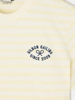 Silbon Smart Casual·Camisetas-Camiseta raya media Amarillo