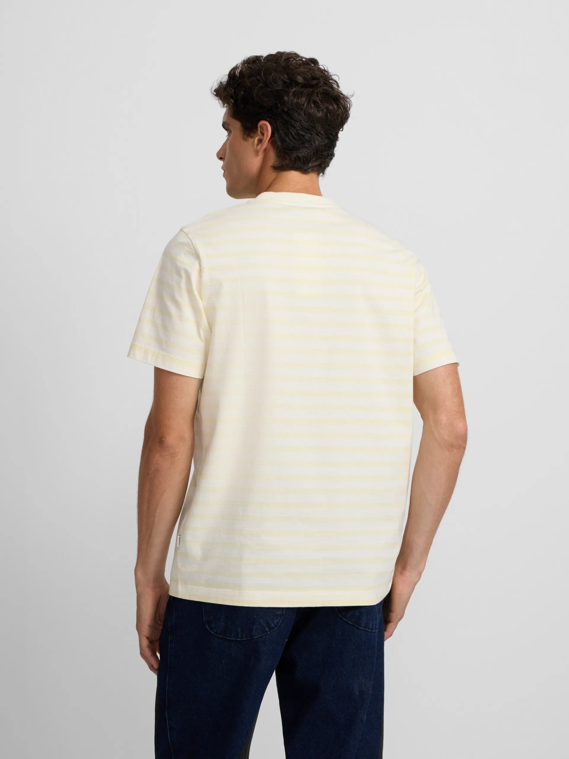 Silbon Smart Casual·Camisetas-Camiseta raya media Amarillo