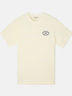 Silbon Smart Casual·Camisetas-Camiseta raya media Amarillo