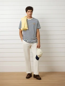 Silbon Smart Casual·Camisetas-Camiseta raya media azul marino Azul&nbsp;marino