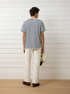 Silbon Smart Casual·Camisetas-Camiseta raya media azul marino Azul&nbsp;marino