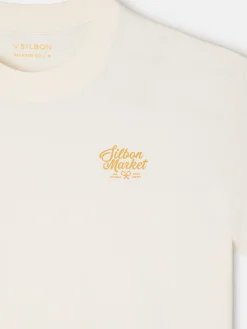 Silbon Camisetas|Smart Casual·Camisetas-Camiseta relaxed fit market Crema