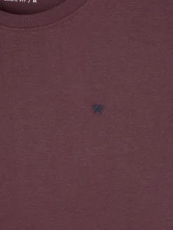 Silbon Smart Casual·Camisetas-Camiseta minilogo Burdeos