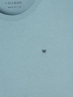 Silbon Smart Casual·Camisetas-Camiseta minilogo azul indigo Azul&nbsp;indigo