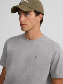 Silbon Smart Casual·Camisetas-Camiseta minilogo Gris