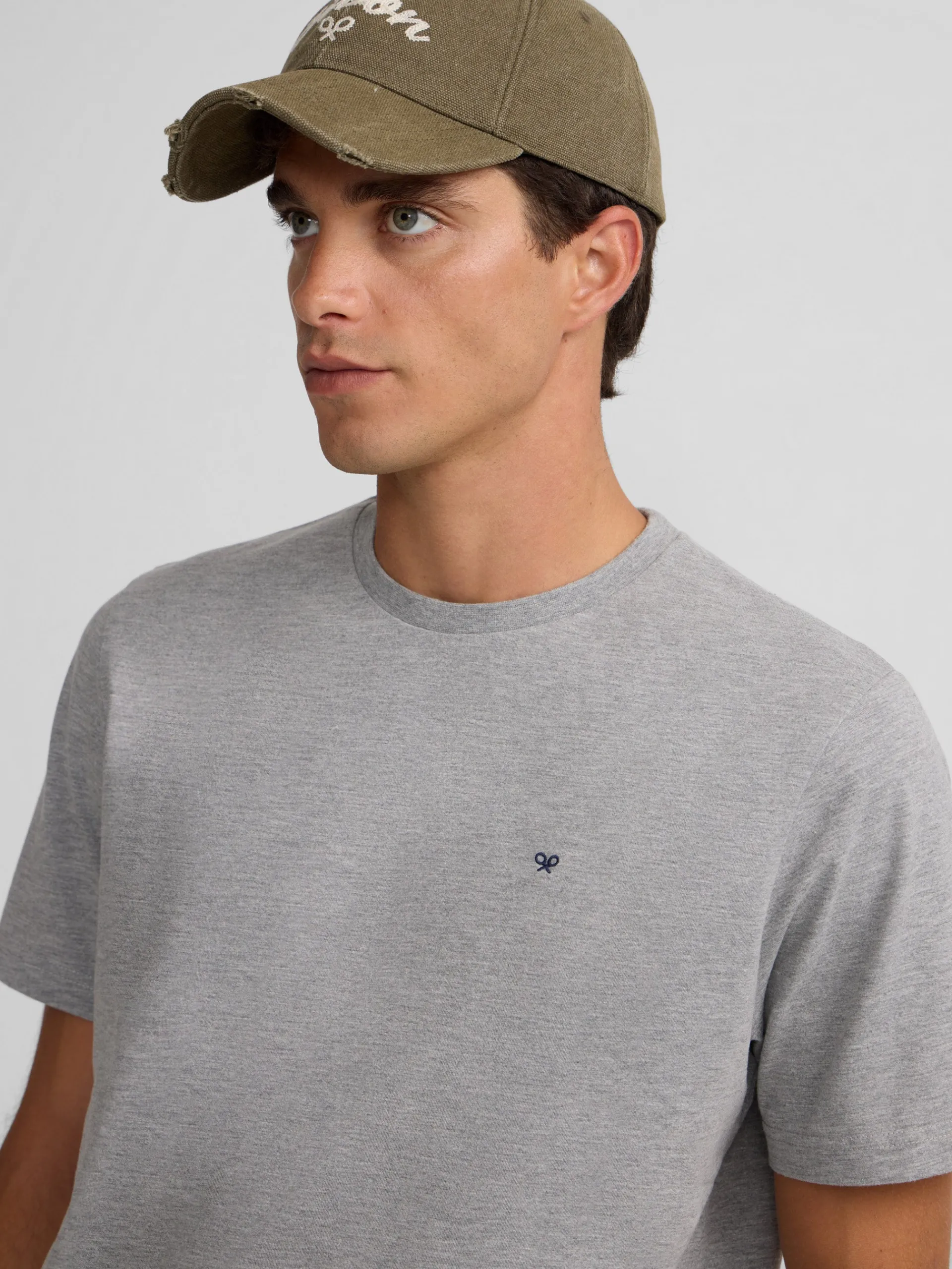 Silbon Smart Casual·Camisetas-Camiseta minilogo Gris