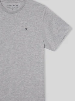 Silbon Smart Casual·Camisetas-Camiseta minilogo Gris