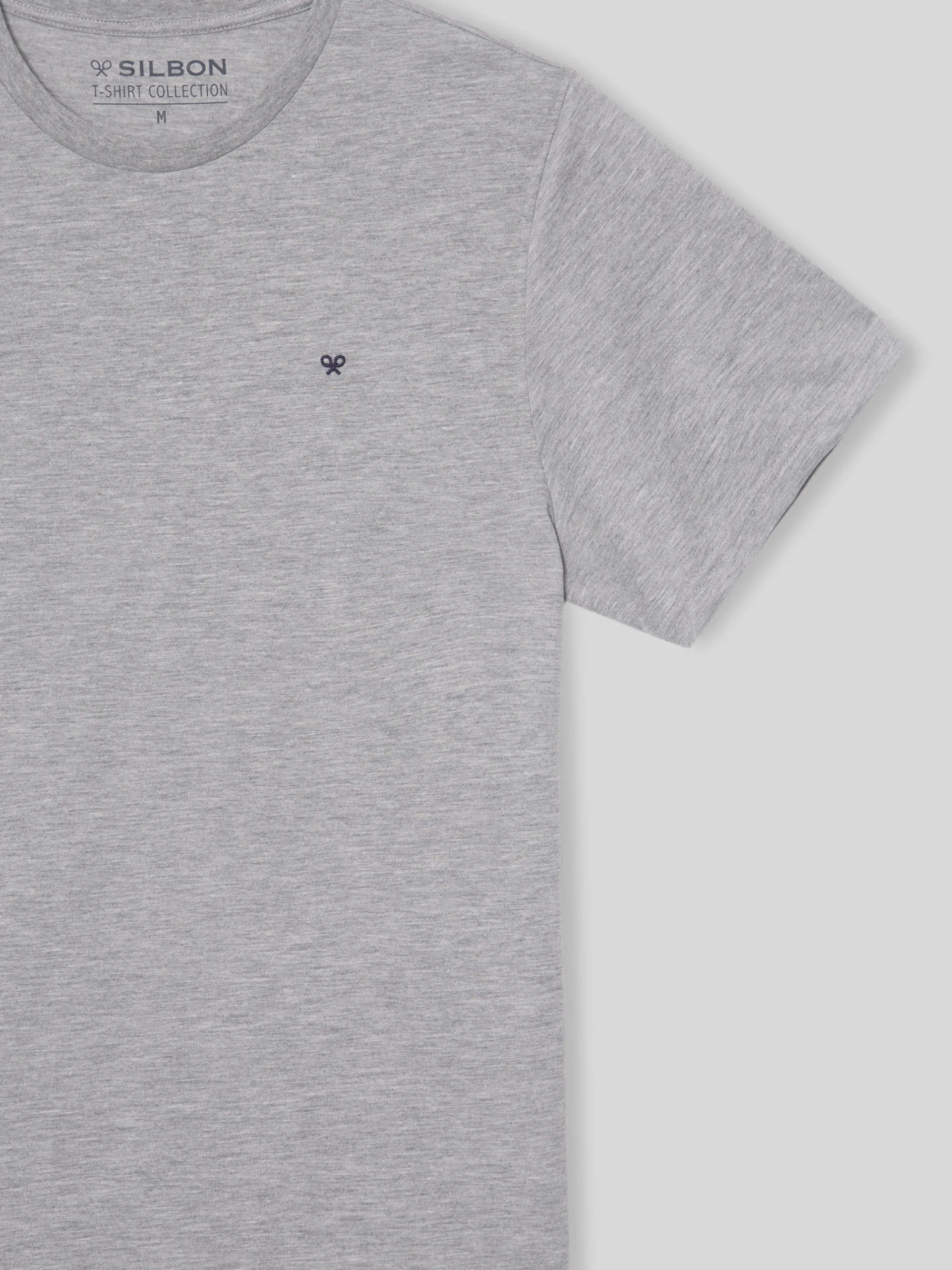 Silbon Smart Casual·Camisetas-Camiseta minilogo Gris