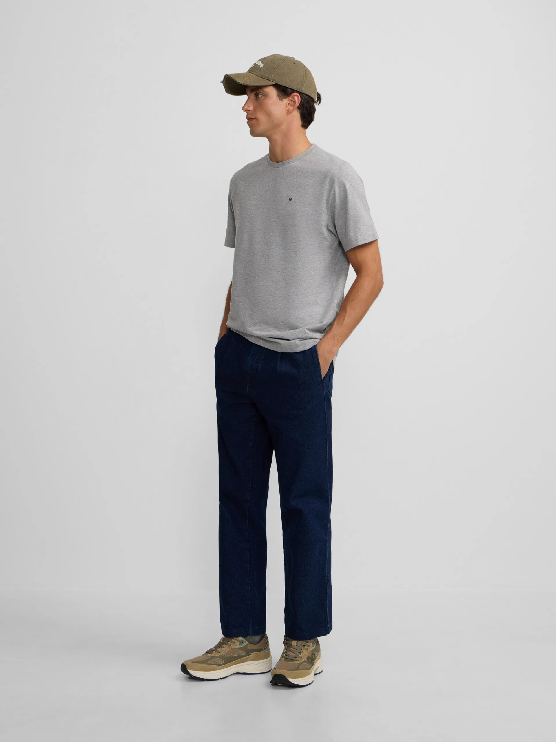 Silbon Smart Casual·Camisetas-Camiseta minilogo Gris