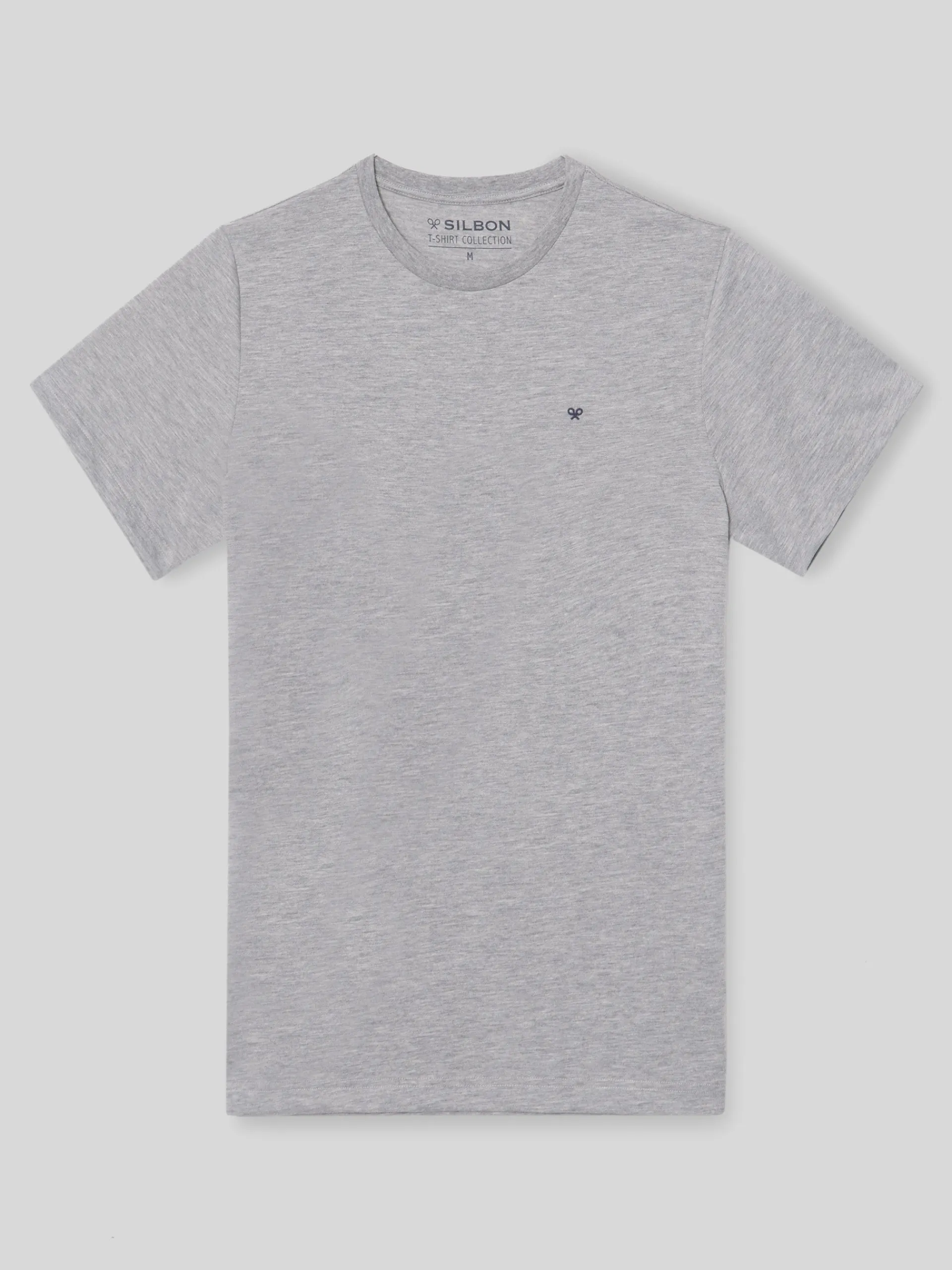 Silbon Smart Casual·Camisetas-Camiseta minilogo Gris