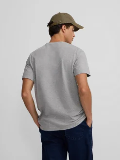Silbon Smart Casual·Camisetas-Camiseta minilogo Gris
