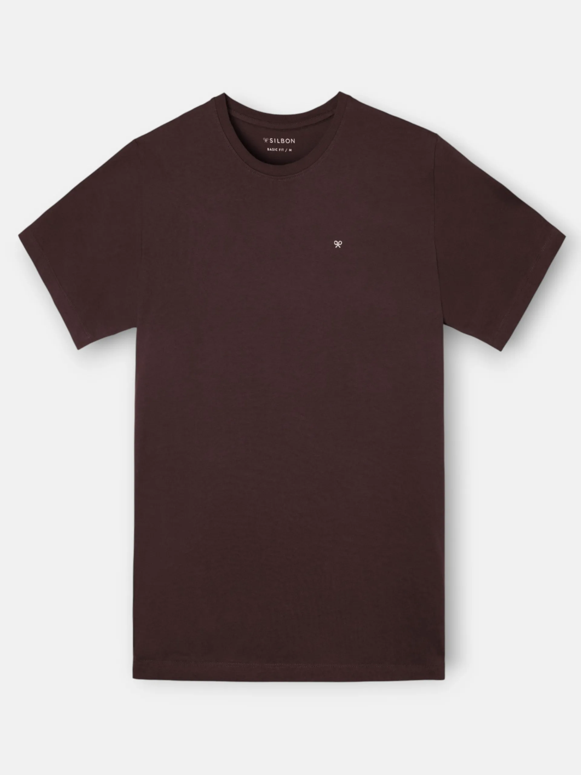 Silbon Smart Casual·Camisetas-Camiseta minilogo Marron