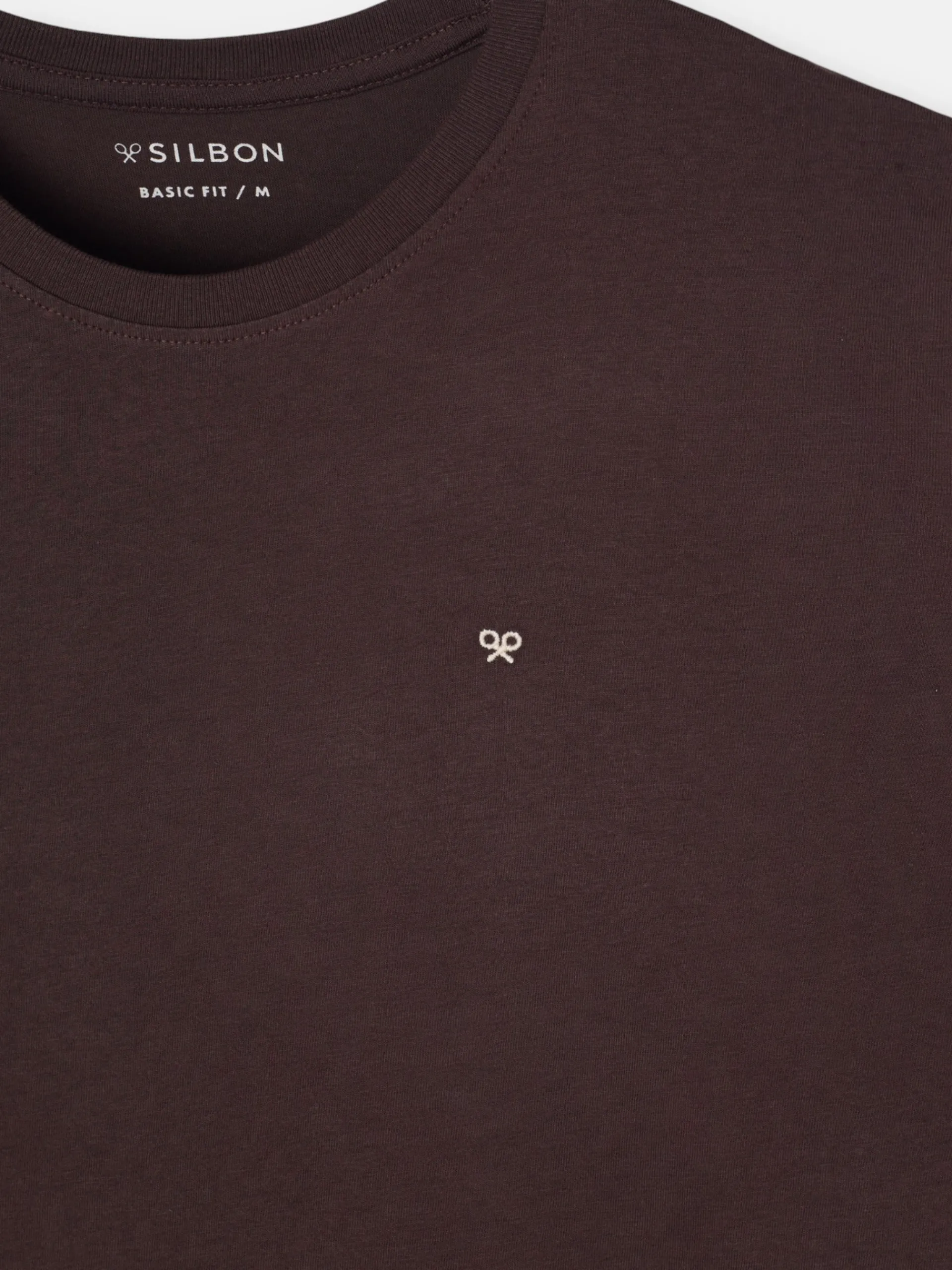 Silbon Smart Casual·Camisetas-Camiseta minilogo Marron