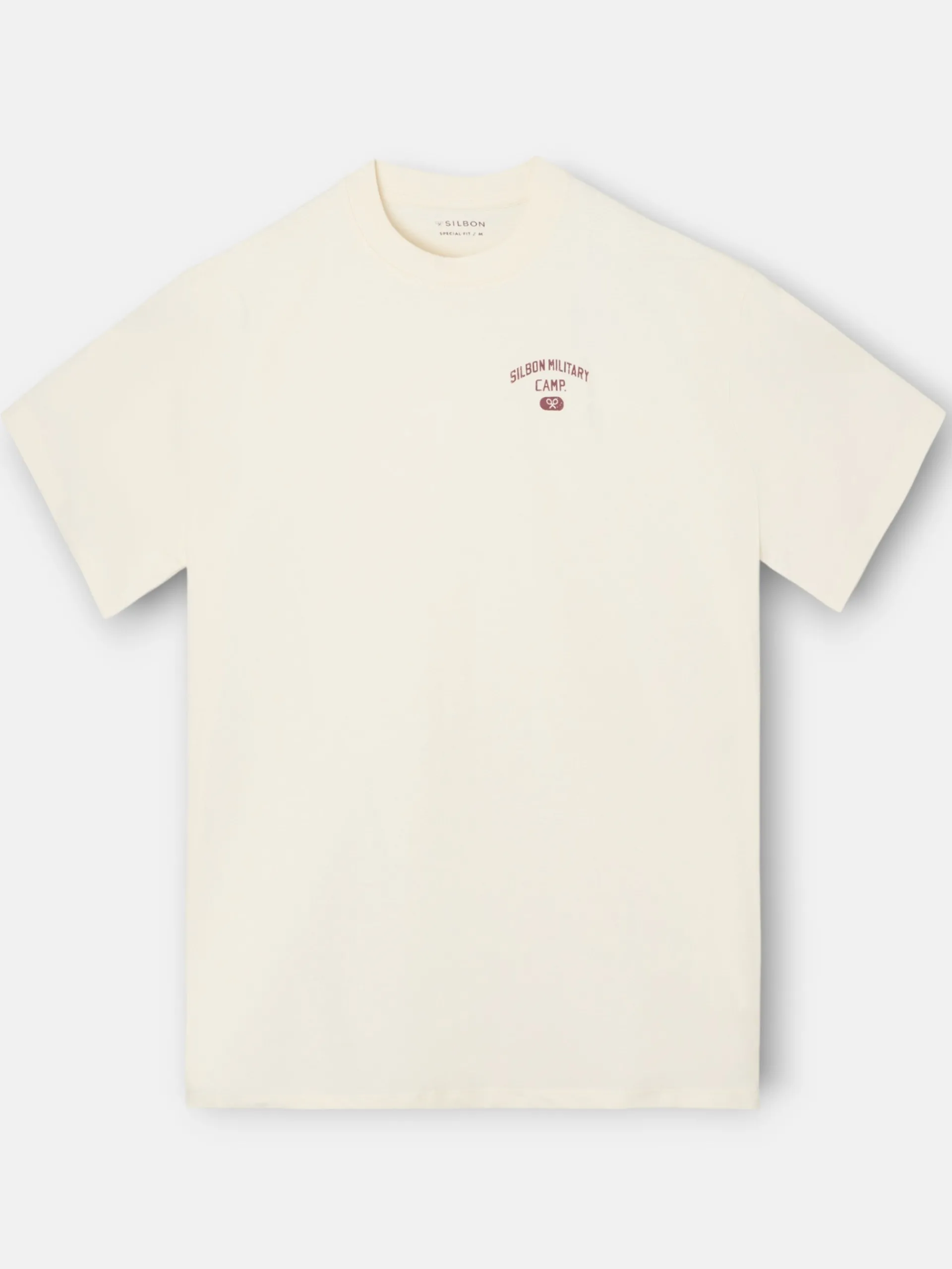 Silbon Smart Casual·Camisetas-Camiseta special fit military camp Crema