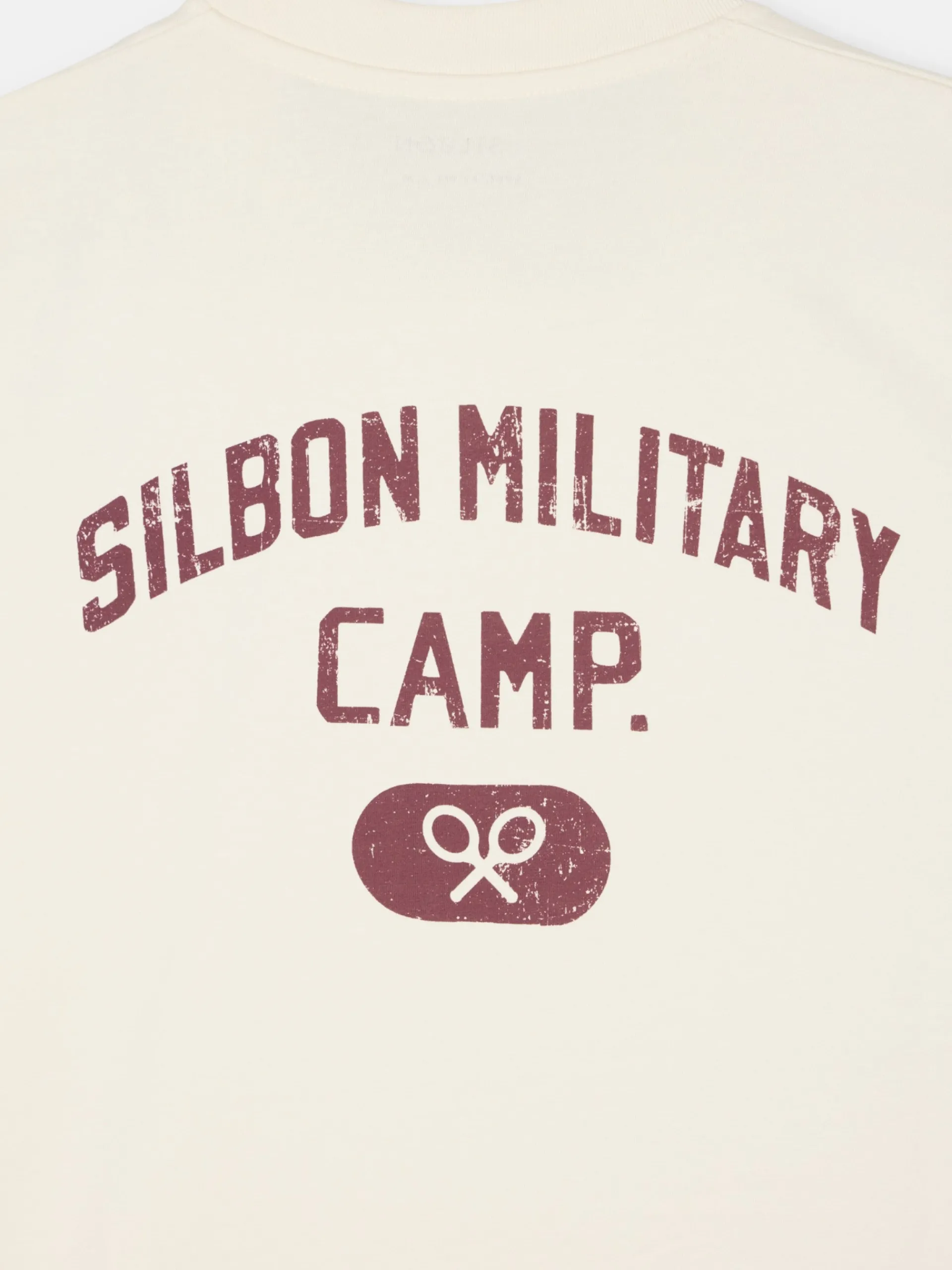 Silbon Smart Casual·Camisetas-Camiseta special fit military camp Crema