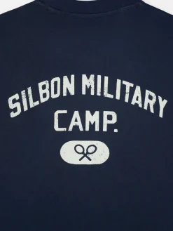 Silbon Smart Casual·Camisetas-Camiseta special fit military camp azul marino Azul&nbsp;marino