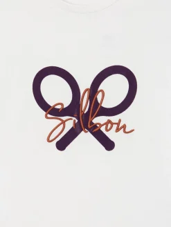 Silbon Camisetas, Polos Y Tops-Camiseta woman clasica Crudo